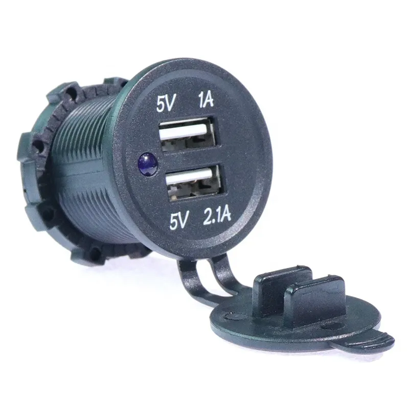 ARAÇ USB ŞARJ SOKETİ 12V - 24V ÇİFT USB ÇIKIŞ 5V2.1A